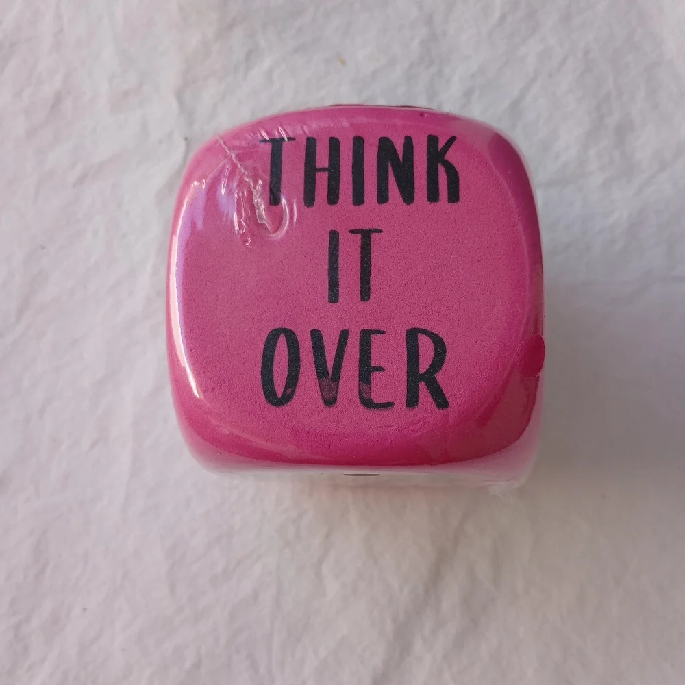 Pink Decision Dice Casual Everyday Unique Funky Choices Home Decor Office - Picture 6 of 12
